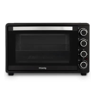 H.Koenig elektrischer Mini-Backofen FO45, 45 Liter, Multifunktionell, Leistungsstark 1500W,  6 Modi