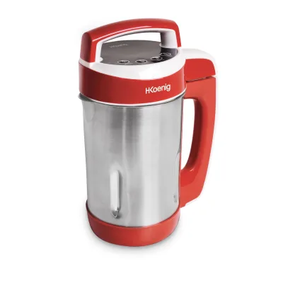 H.Koenig MXC18 Suppenzubereiter / Soup maker / 1,1 L Fassungsvermögen / Isotherm Behälter / 4 Programme / Temperatur bis 100°C / 850 W / rot