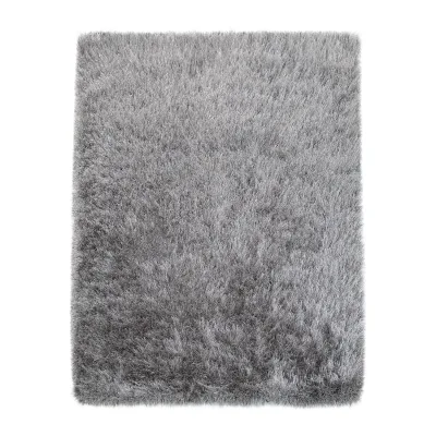 Hochflor-teppich Glamorous grau 80x150 cm