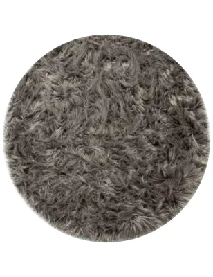 Hochflor-teppich Playara anthrazit 90 cm rund