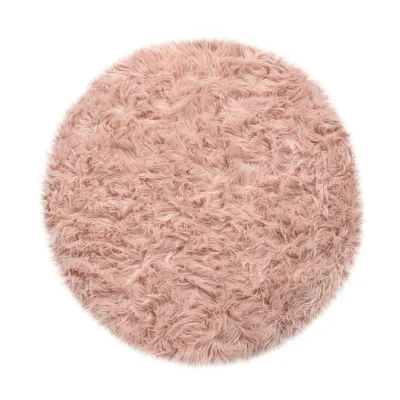 Hochflor-teppich Playara rosa 120 cm rund