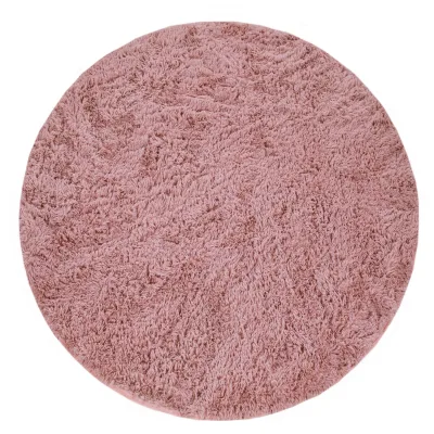 Hochflor-teppich Silvana beerenfarben 200 cm rund