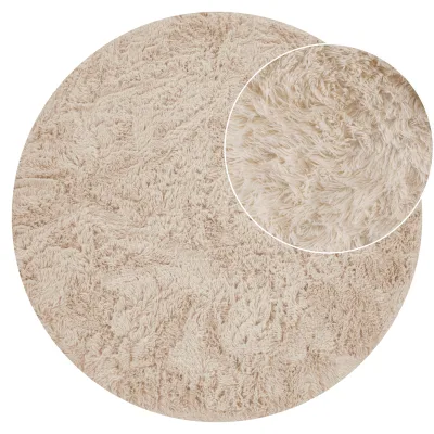 Hochflor-teppich Silvana creme 80 cm rund