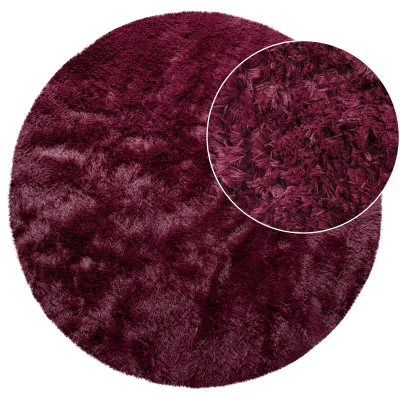 Hochflor-teppich Silvana lila 160 cm rund
