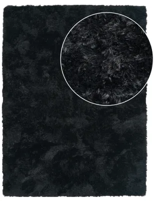 Hochflor-teppich Silvana schwarz 60x100 cm