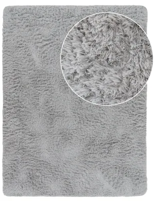 Hochflor-teppich Silvana silber 120x160 cm