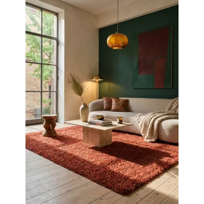 Kadima Design Hochflorteppich Orange 300x400 cm