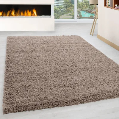 Hochflorteppich RHEIN, einfarbig, Beige, 120 x 170 cm