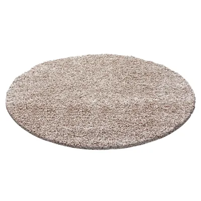 Hochflorteppich RHEIN, einfarbig, Beige, Ø 160 cm
