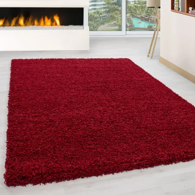 Hochflorteppich RHEIN, einfarbig, Rot, 240 x 340 cm