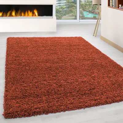 Hochflorteppich RHEIN, einfarbig, Terrakotta, 240 x 340 cm