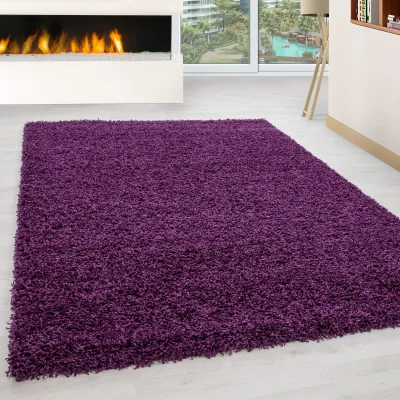 Hochflorteppich RHEIN, einfarbig, Violett, 300 x 400 cm