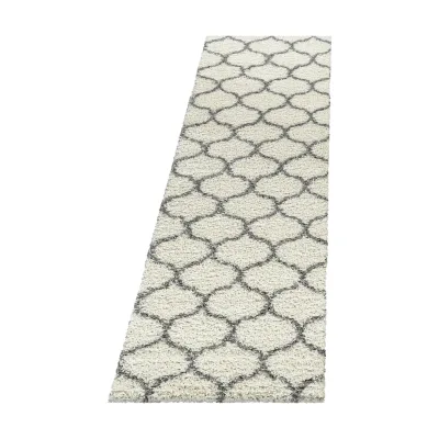 Hochflorteppich RONDA, im Skandi-Stil, Creme, 80 x 250 cm