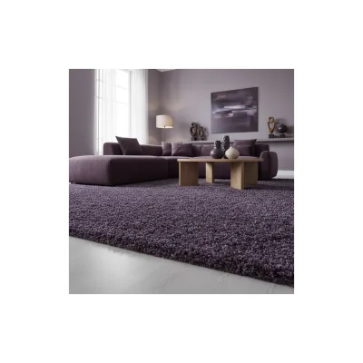 Hochflorteppich SPREE, einfarbig, Violett, 80 x 250 cm