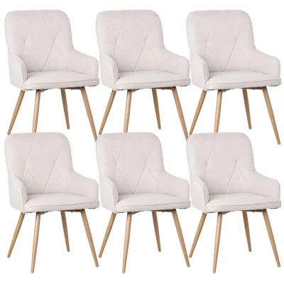 Homavo Armlehnstuhl-Set Beige 57x87x62 cm