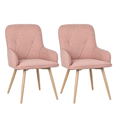 Homavo Armlehnstuhl-Set Pink 57x87x62 cm