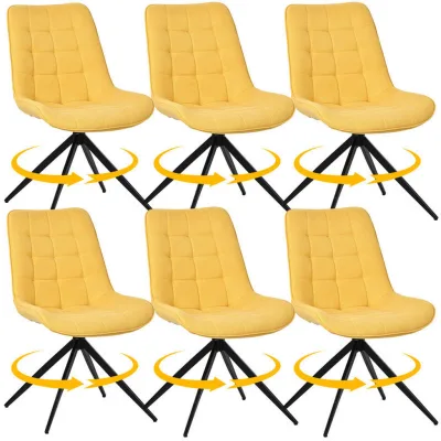 Homavo Esszimmerstuhl-Set Gelb 53x85.5x62 cm