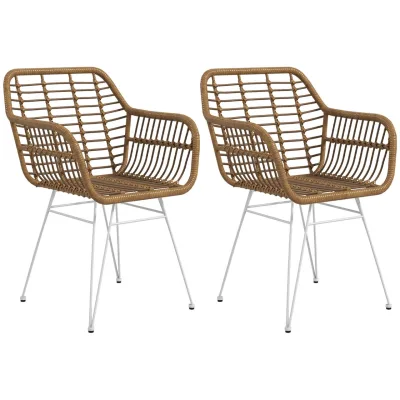 Homcom Esszimmerstühle Hellbraun 60x79x56 cm