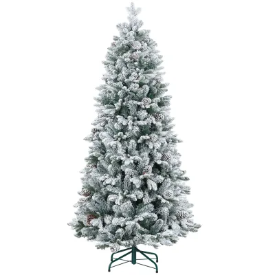 HOMCOM HOMCOM Künstlicher Weihnachtsbaum, 180 cm Christbaum mit 1489 Spitzen, Grün