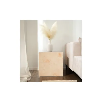 HOME DELUXE Couchtisch Marmor AMIRI M - 50 x 50 cm Sandstein