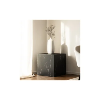 HOME DELUXE Couchtisch Marmor AMIRI M - 50 x 50 cm Schwarz