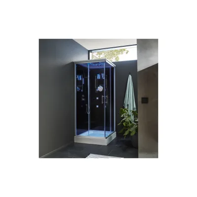HOME DELUXE Duschkabine mit LED-Beleuchtung WAVE M - 90 x 90 cm