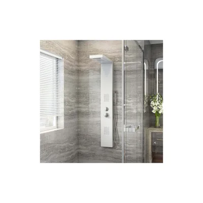 HOME DELUXE Duschpaneel mit Regendusche CASCATA – Weiß
