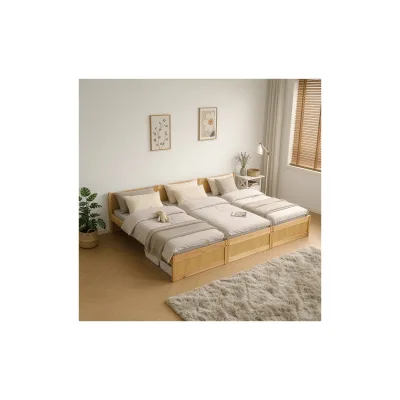 HOME DELUXE Familienbett DILAR Natur – 270 x 200 cm