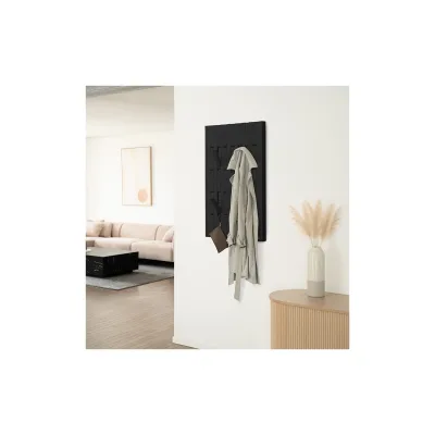 HOME DELUXE Garderobenpaneel QUEST Schwarz - 55 x 4 x 105 cm
