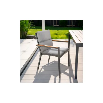 HOME DELUXE Gartenstuhlauflage SEDERA Grau - 12er Set