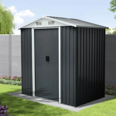 HOME DELUXE Geräteschuppen aus verzinktem Stahl BOHIO L  - 204 x 190 cm