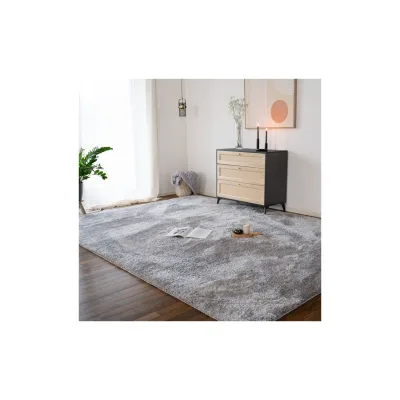 HOME DELUXE Hochflor Teppich SOFI - 320 x 240 cm Dunklegrau