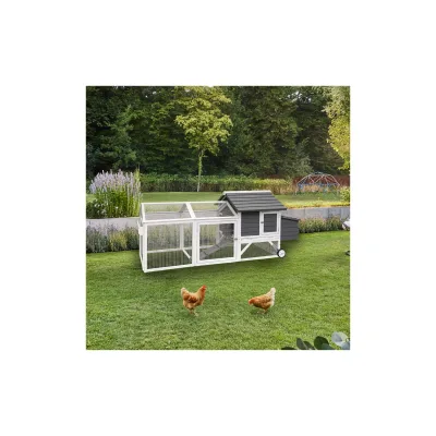 HOME DELUXE Hühnerstall aus Holz FERA - 224 x 107 cm