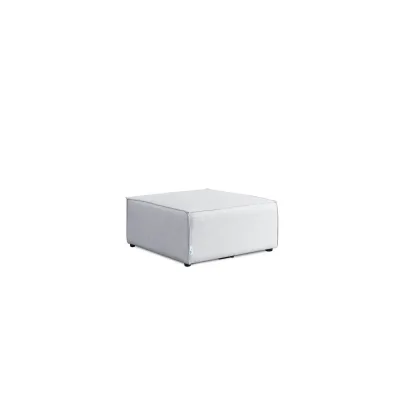 HOME DELUXE Modulares Sofa Hocker VERONA - 87 x 87 cm Hellgrau