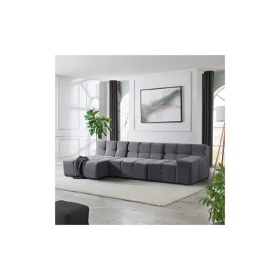 HOME DELUXE Modulares Sofa ORLENA - Anthrazit 306 x 148 cm