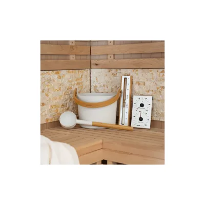 HOME DELUXE Saunazubehör MIYU Weiß - Komplett Set