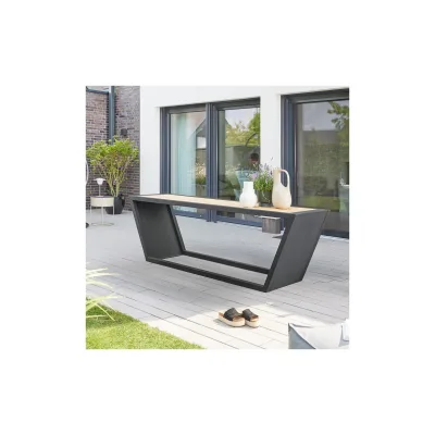 HOME DELUXE Sitzgarnitur aus Stahl KOBON Anthrazit - Made in Germany - 1 x Tisch