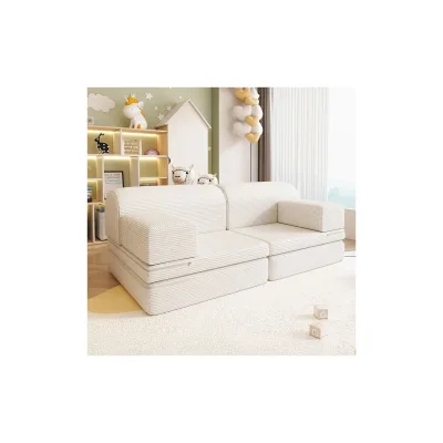 HOME DELUXE Spielsofa LIV - Cord Beige