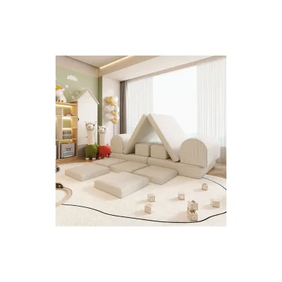 HOME DELUXE Spielsofa LIV inkl. Stapelsteine - Cord Beige