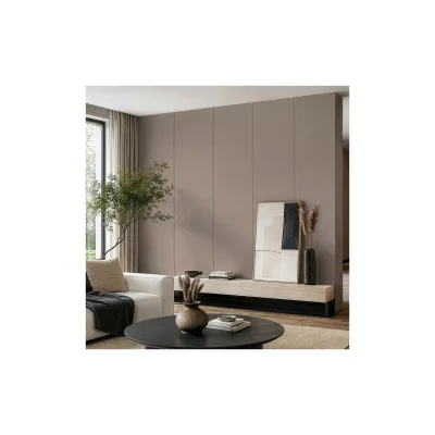 Home Deluxe Wandpaneel VENOM - 4er Set Taupe Softtouch Matt