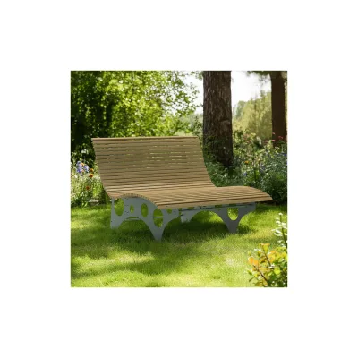 HOME DELUXE Wellenliege NIRA - Teak