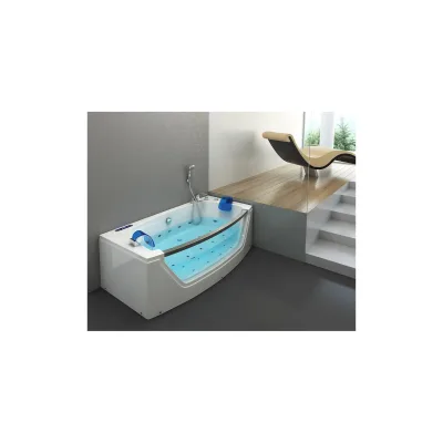 HOME DELUXE Whirlpool Badewanne mit Lichttherapie ATLANTIC M 175 x 85 cm