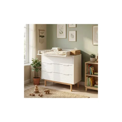 HOME DELUXE Wickelkommode inkl. Aufsatz COCO - Weiß