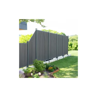 HOME DELUXE WPC Sichtschutzzaun CALLADO PREMIUM 1 x Element + 2 x Pfosten - Höhe: 185 cm