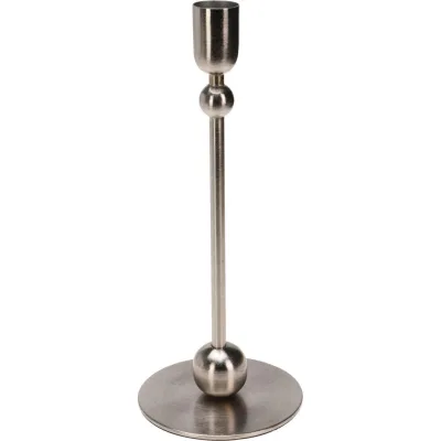 Home Styling Collection Kerzenhalter Silber 9.5x23x9.5 cm