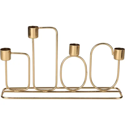 Home Styling Collection Kerzenständer Gold 27x15.7x7 cm