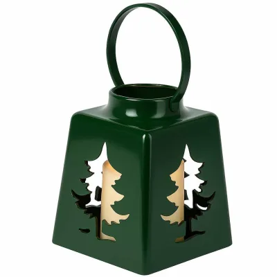 Home Styling Collection Weihnachtslaterne Grün 10.5x13.5x10.5 cm
