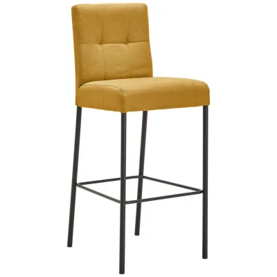 home24 Barhocker Gelb, Schwarz 42x102x50 cm