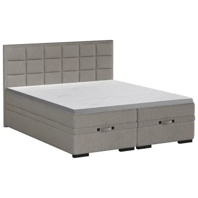 home24 Boxspringbett Graubraun 160x200 cm