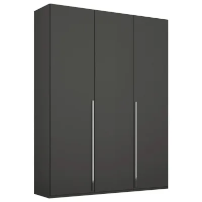 home24 Drehtürenschrank Graphit 151x223x60 cm